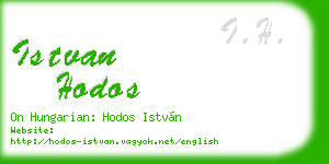 istvan hodos business card
