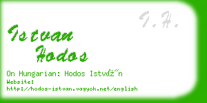 istvan hodos business card